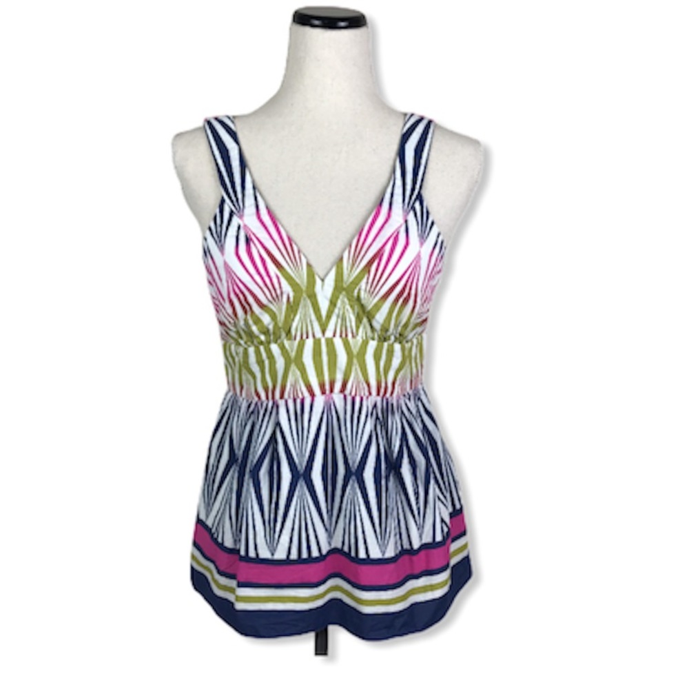 Tibi geometric print tank top